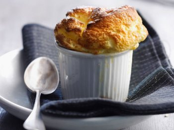 Souffle aux crabe et gruyere